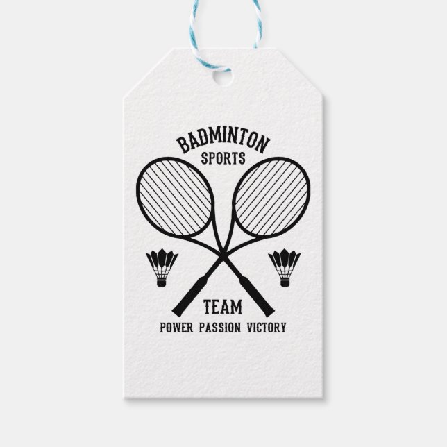 Badminton Sports Team Geschenkanhänger (Vorderseite)