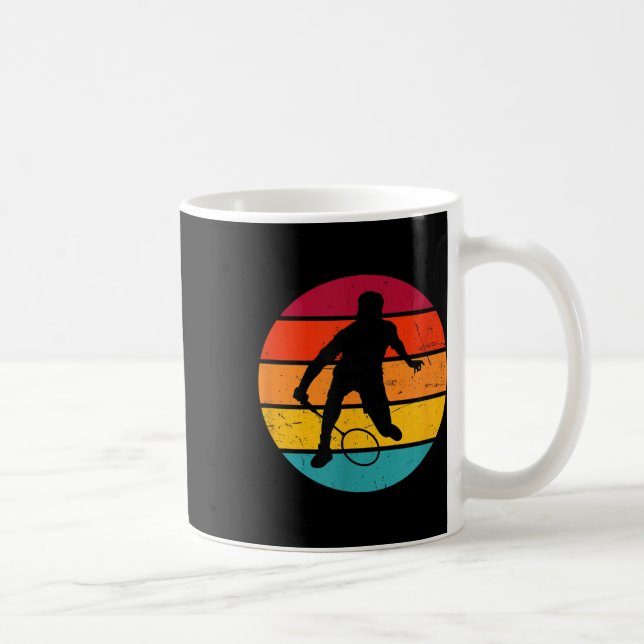 Badminton Squash Shuttle Womens Badminton Player Kaffeetasse (Rechts)