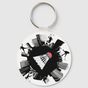 Badminton-Stadt Schlüsselanhänger