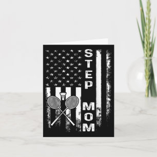 Badminton Step Mama American Flag Weihnachten Karte