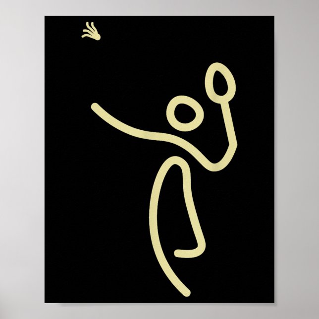 Badminton Stick Man – Shuttle Gift Idea  Poster (Vorne)