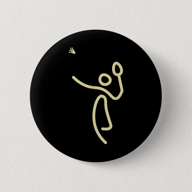 Badminton Stockmann – Federball-Geschenkidee  Button (Vorderseite)