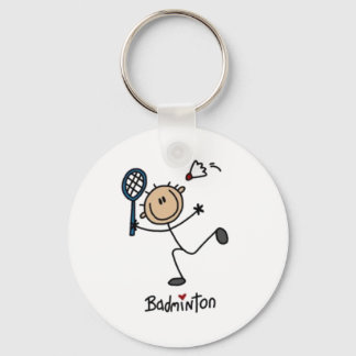 Badminton-Strichmännchen Schlüsselanhänger