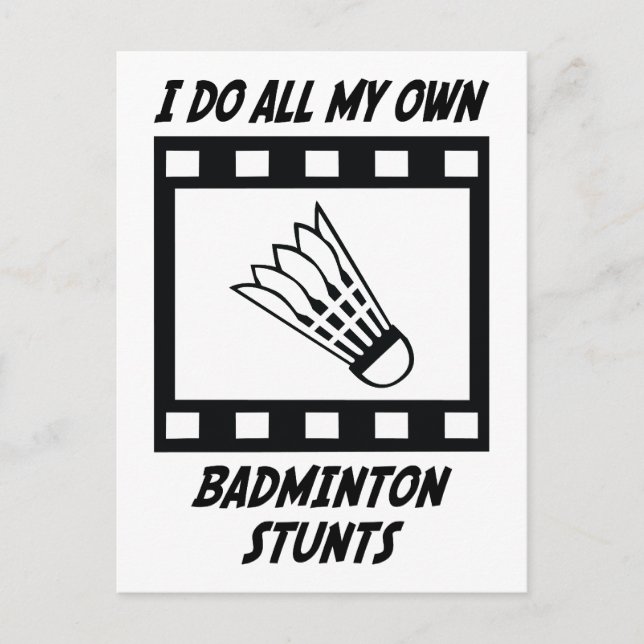 Badminton Stunts Postkarte (Vorderseite)