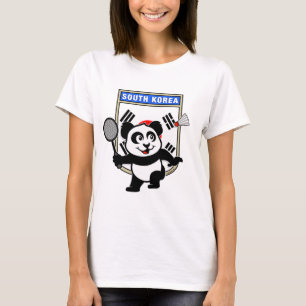 Badminton Südkorea Panda T-Shirt
