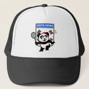 Badminton Südkorea Panda Truckerkappe