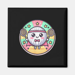 Badminton Superheld Super Held Badminton Magnet