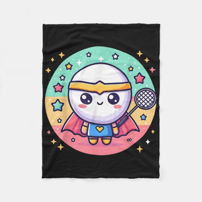 Badminton Superhero Super Hero Badminton Fleecedecke (Vorderseite)