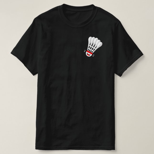 Badminton T - Shirt - Glücklicher Birdie Pocket (Design vorne)