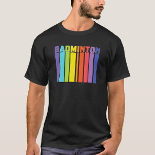 Badminton Tall Colorful Shuttle Cork Racquet Indo T-Shirt