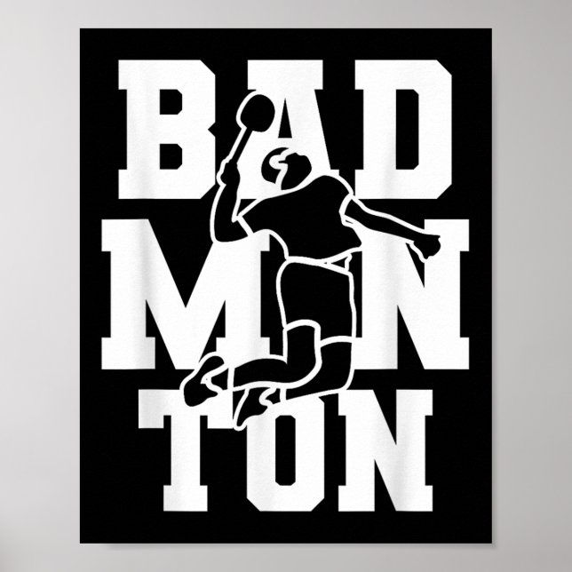 Badminton Team Shuttle Player Coach  Poster (Vorne)