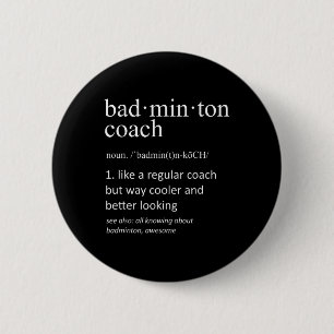 Badminton-Trainer Definition Sport Lustiger Traine Button
