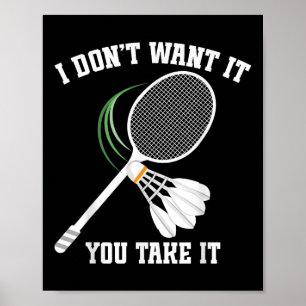 Badminton-Trainer Kein Weinen Shuttle Badminton-Sp Poster