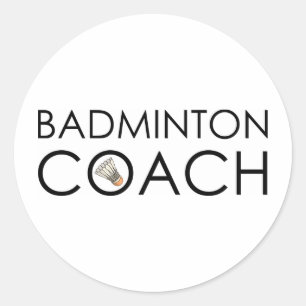 Badminton-Trainer Runder Aufkleber