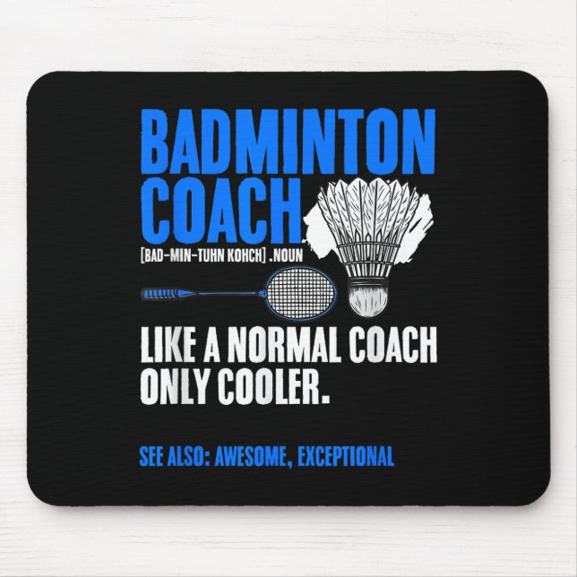 Badminton-Trainer-Schläger-Shuttle-Hobby-Badminton Mousepad (Vorne)