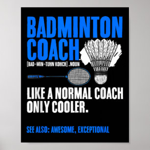 Badminton-Trainer-Schläger-Shuttle-Hobby-Badminton Poster