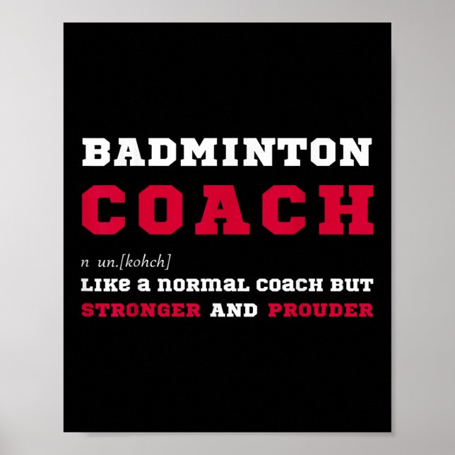 Badminton-Trainer Sport-Coaching-Definition Gesche Poster (Vorne)