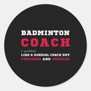 Badminton-Trainer Sport-Coaching-Definition Gesche Runder Aufkleber