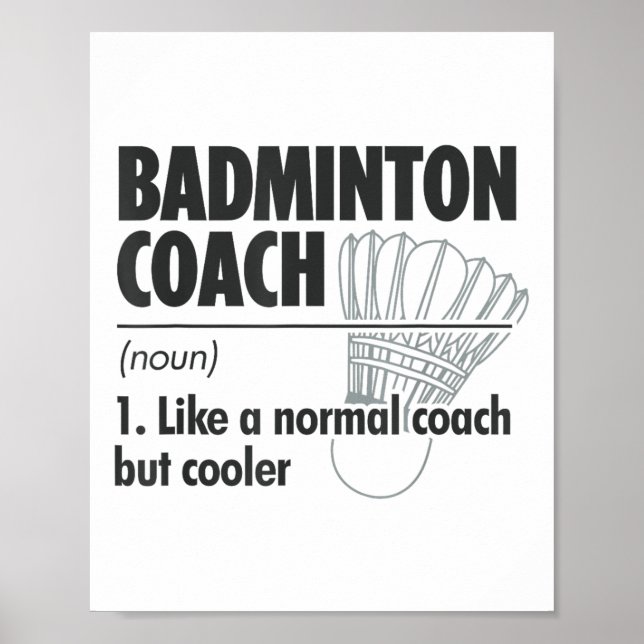 Badminton-Trainer Substantiv Definition Badminton  Poster (Vorne)