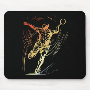 Badminton Typ Sketch Racquet Sport Shuttle Mousepad
