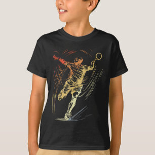 Badminton-Typ Sketch Schläger Sport Federball  T-Shirt