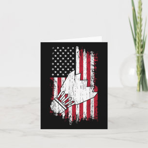 Badminton - US-amerikanische Flagge Badminton T-Sh Karte