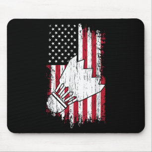Badminton - USA Amerikanische Flagge Badminton Stä Mousepad
