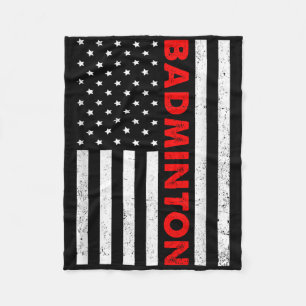 Badminton USA-Flagge Grafik Badminton-Spieler Shut Fleecedecke