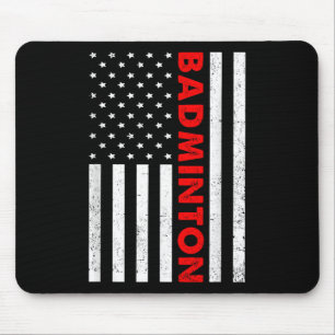 Badminton USA-Flagge Grafik Badminton-Spieler Shut Mousepad