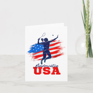 Badminton USA-Support-Team Amerikanische Flagge Sp Karte