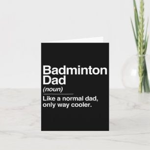 Badminton-Vater Definition Normal Nur Cooler Sport Karte