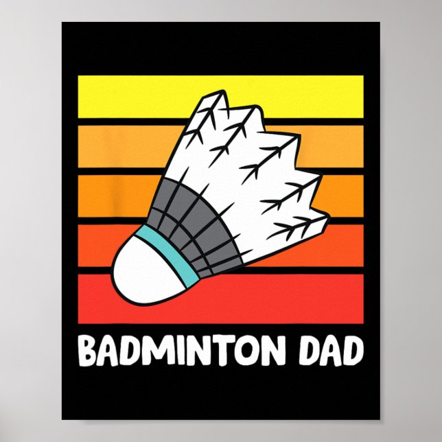 Badminton Vater Funny Badminton Father Poster (Vorne)