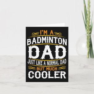Badminton Vater, Ich bin ein Vater Shirt. Vintage Karte