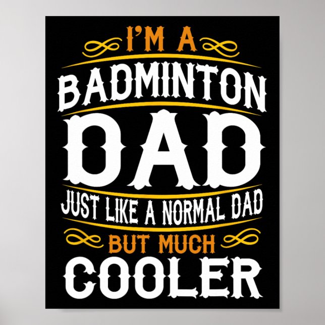 Badminton Vater Poster (Vorne)