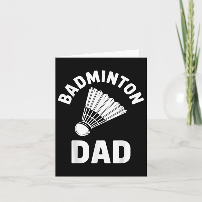 Badminton Vater Shuttle Funny Badminton Karte (Vorderseite)