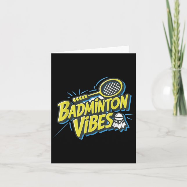 Badminton Vibes Shuttle Karte (Vorderseite)