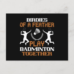 Badminton - Vögel einer Feder Postkarte