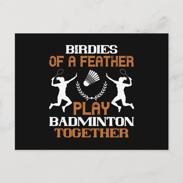Badminton - Vögel einer Feder Postkarte (Vorderseite)