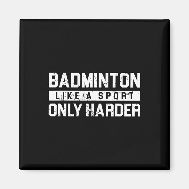 Badminton wie ein Sport-Lederschiff Magnet (Vorne)