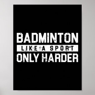 Badminton wie ein Sport-Lederschiff Poster
