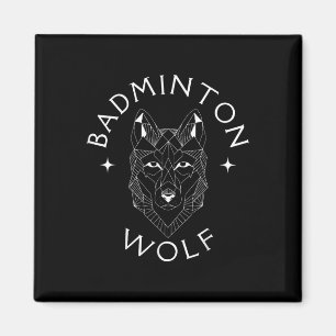 Badminton Wolf Player Racket Shuttle Sports Magnet