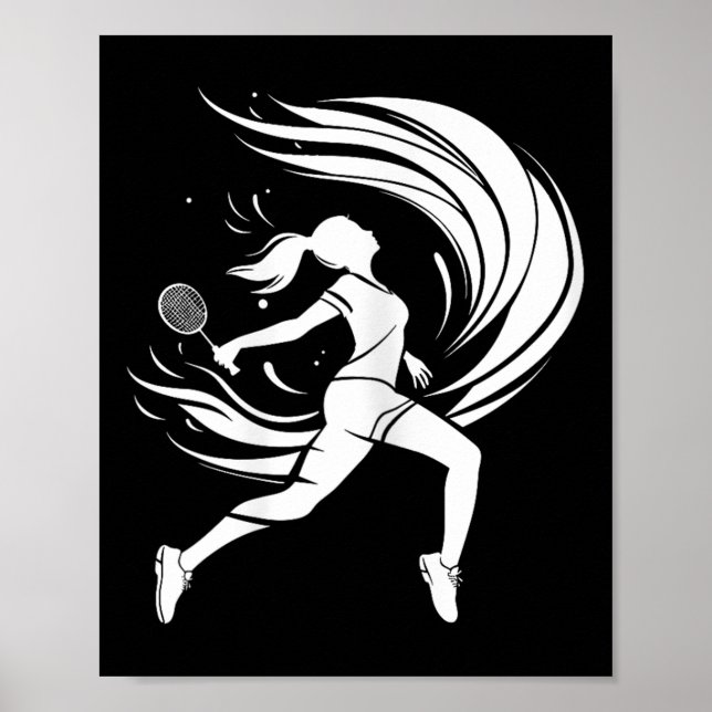 Badminton-Zeichnetest für Frauen Poster (Vorne)