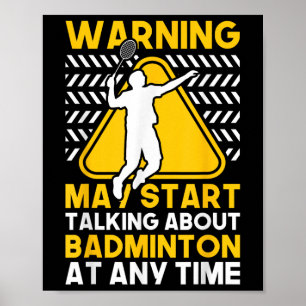 Badminton-Zitat Darf über Badminton sprechen Poster