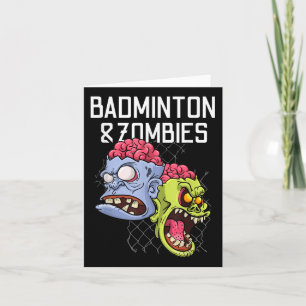 Badminton Zombies Funny Sports Game Racket Shuttle Karte
