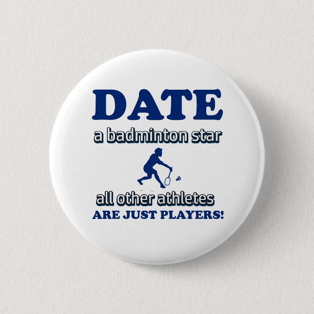 Badmintonentwurf Button (Vorderseite)