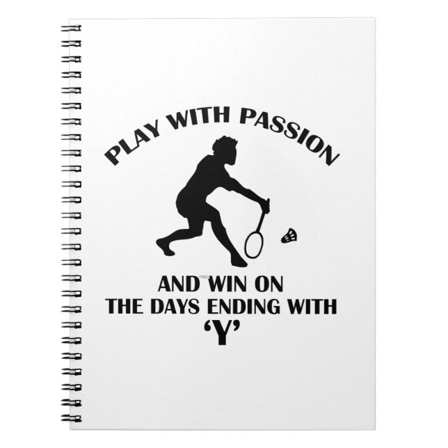 Badmintonentwürfe Notizblock (Vorderseite)