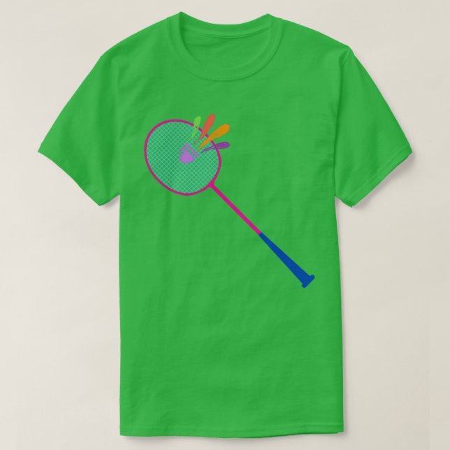 Badmintonliebhaber T T-Shirt (Design vorne)