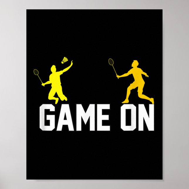 Badmintonspiel an  poster (Vorne)
