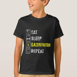 Badmintonspieler Badminton Schläger Federball T-Shirt