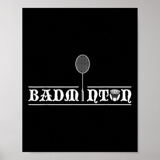 Badmintonspieler Echte Männer Team Shuttlecock Tra Poster (Vorne)